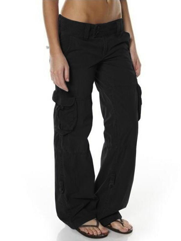 Overol de color salvaje con múltiples bolsillos para mujer