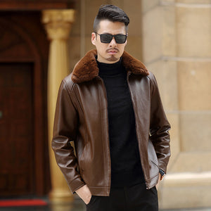 Thick leather jacket 3