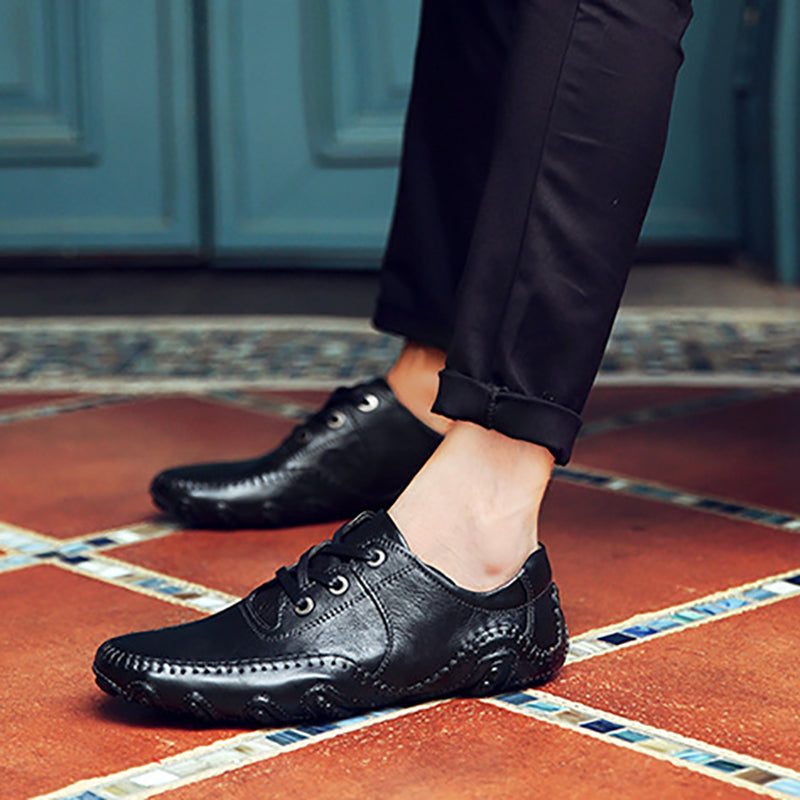 Mallas suburbanas de cuero para hombre con pie