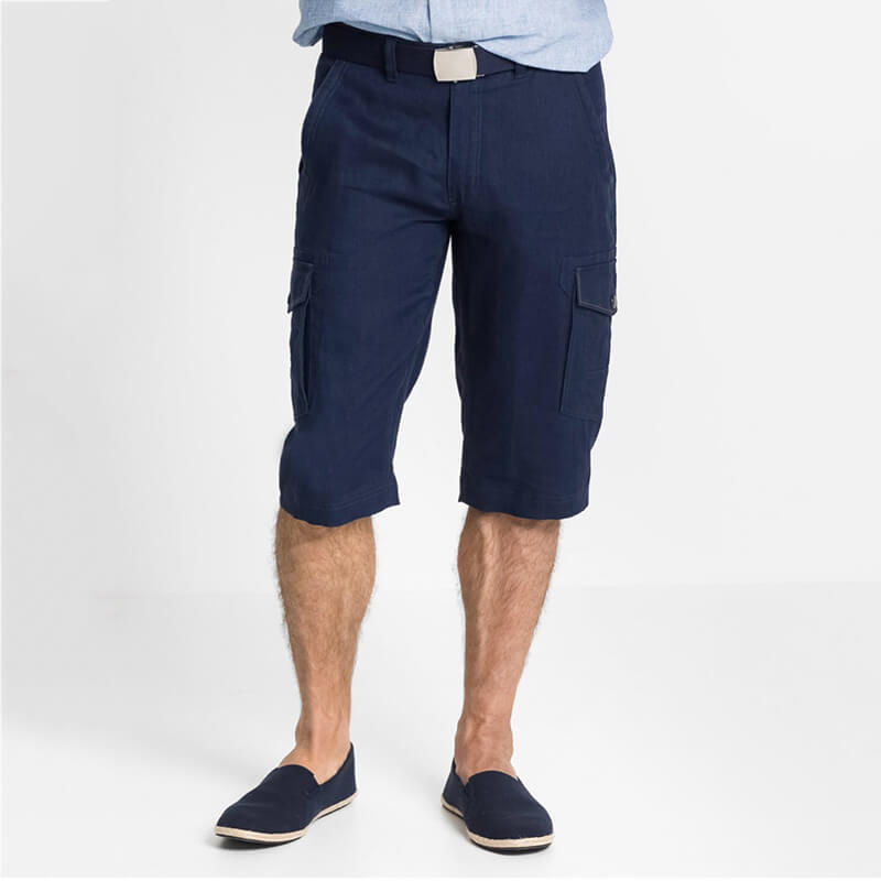 Shorts de lino ecológicos, cómodos, de verano, estilo callejero para hombres, cómodos y cortos