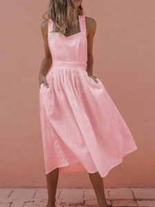 Vestido con botones de manga