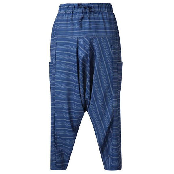 Pantalones casuales de rayas de estilo étnico para hombres