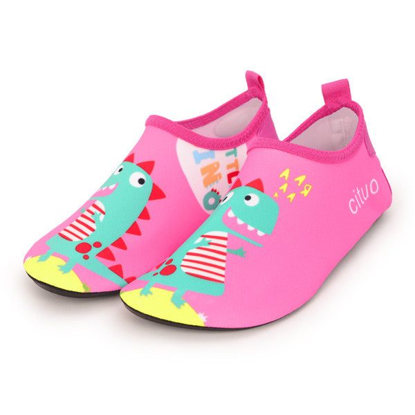 Kids Adorable Dinosaurs Quick-drying water shoes for beach pool surfing yoga exercise