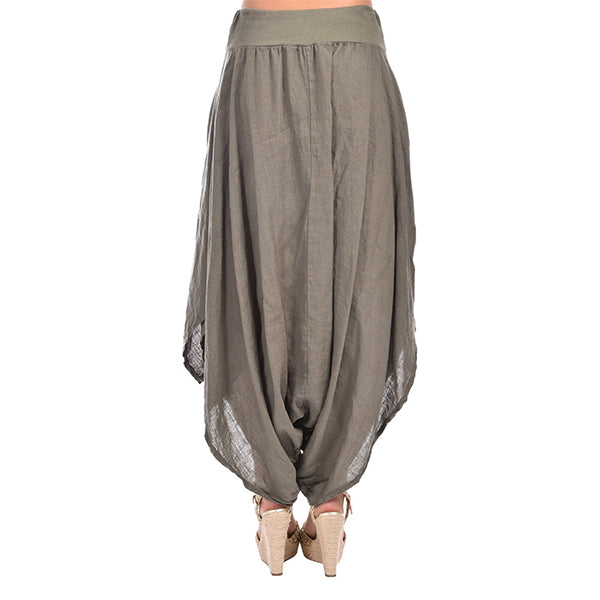 Einfarbige Haremshose für Frauen