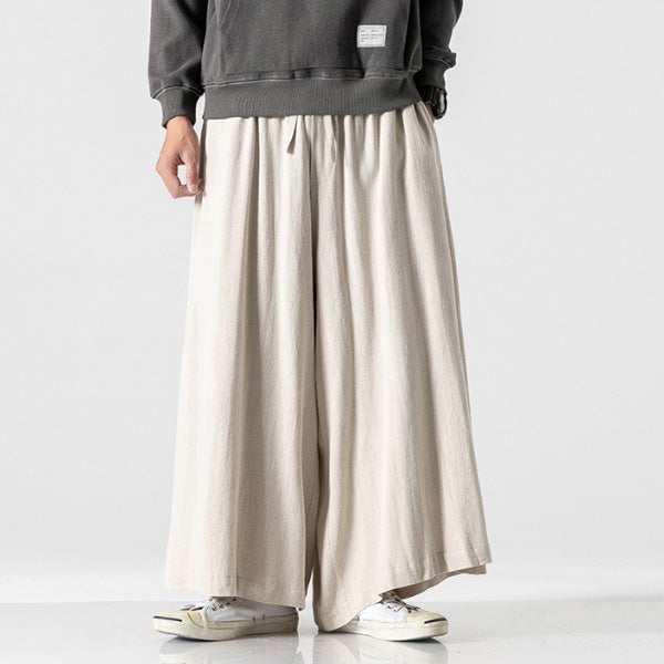 Pantalones casuales chinos con piernas anchas