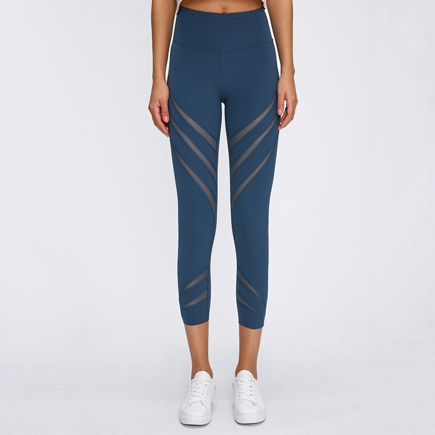 Capri de malla hueca a rayas