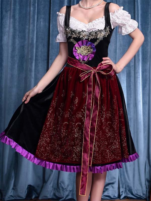 Elegante vestido de mujer con lazos