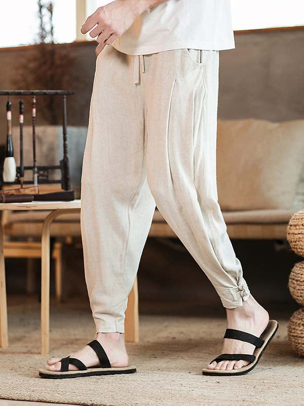 Pantalones casuales de algodón para hombre