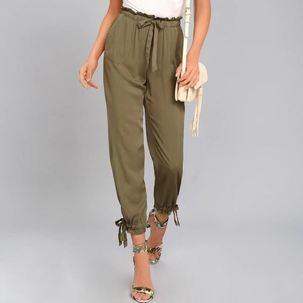 Pantalones cortos casuales con bolsillo en la cintura elástica