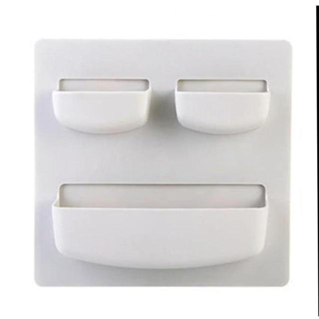 Adhesivo de plástico para cocina, nevera, nevera, estante de almacenamiento, organizador, esponja de limpieza, verduras, frutas, utensilios de cocina