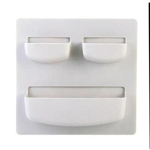 Adhesivo de plástico para cocina, nevera, nevera, estante de almacenamiento, organizador, esponja de limpieza, verduras, frutas, utensilios de cocina