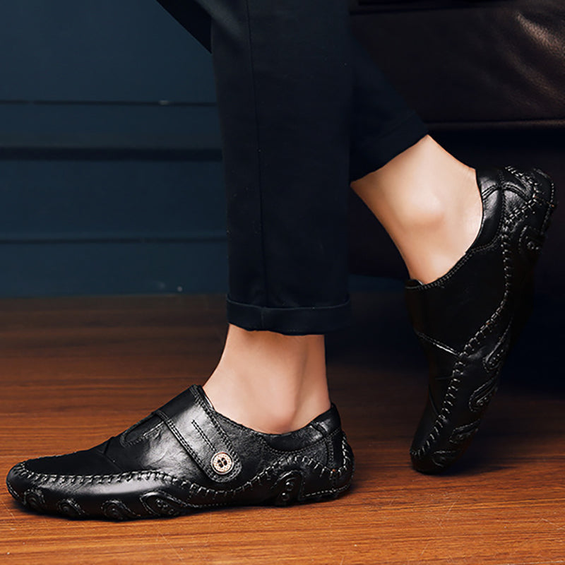 Mallas suburbanas de cuero para hombre con pie