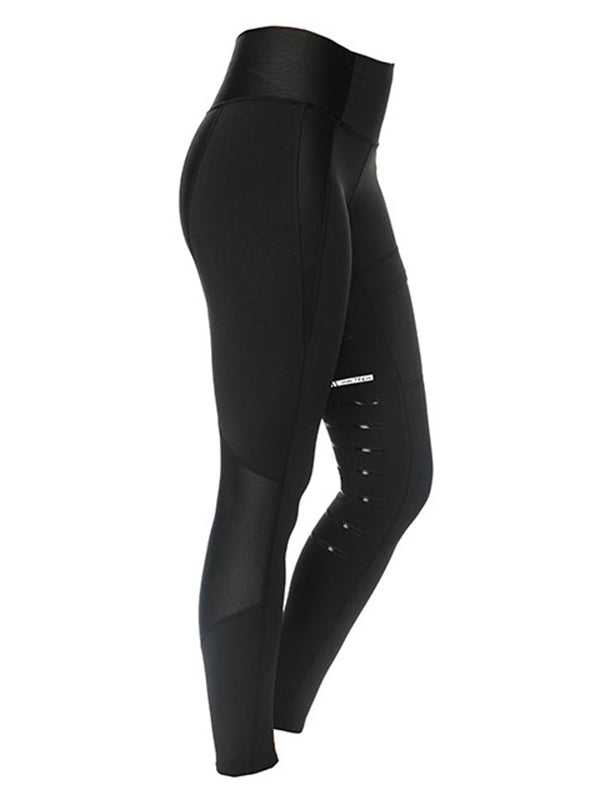 Women&#39;s solid color stretch breeches with pockets