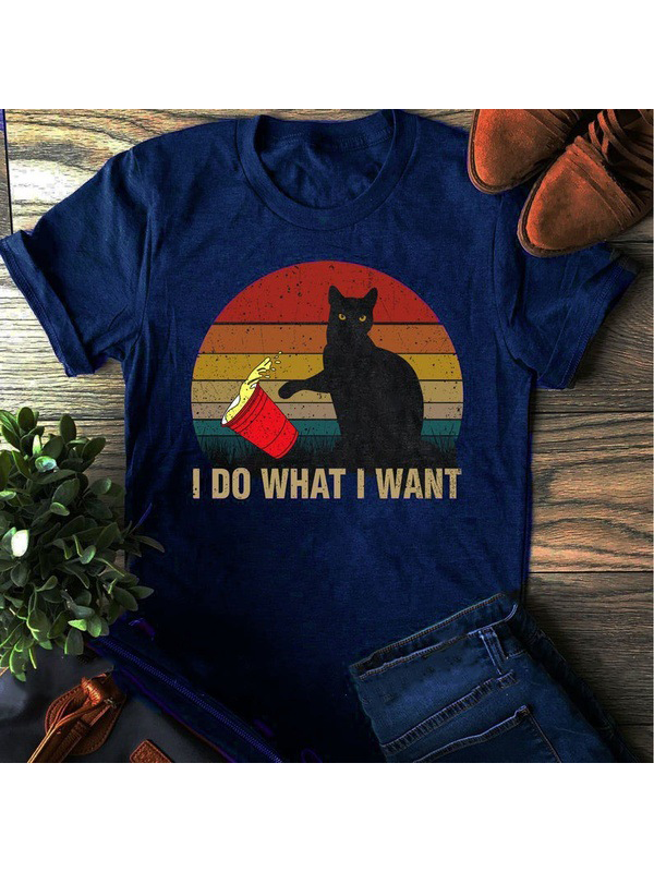 Las mujeres hacen lo que quiero en una camisa de gato