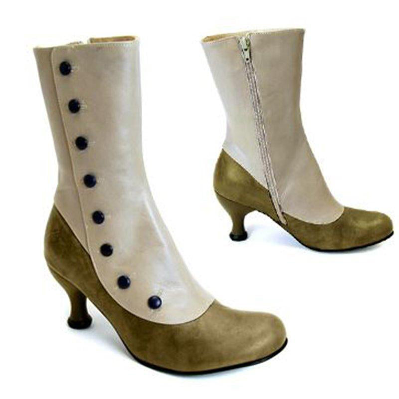 Winter Chelsea Stiefel PU Stiefel Schuhe mit mittleren Absätzen Runder Kopf Tägliche Schuhe