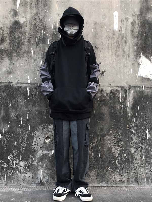 Jersey de hombre con un bloque de color de varios bolsillos.