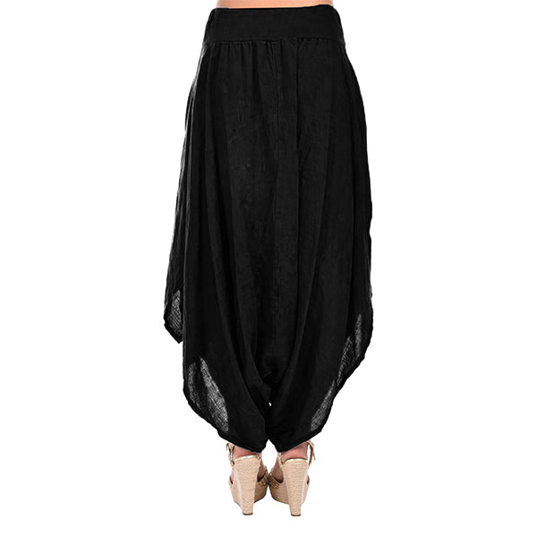 Einfarbige Haremshose für Frauen