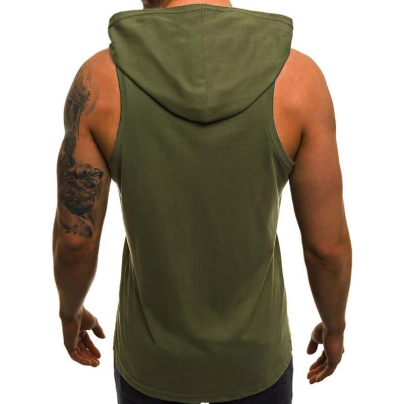 Mezclas de algodón fino, casual, cómodo, de color sólido para hombres sin mangas