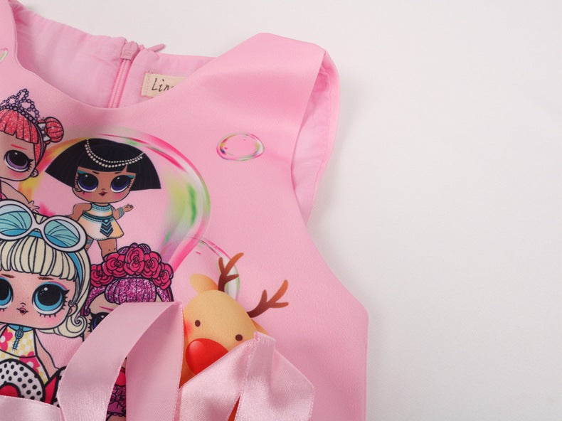 Vestido de traje de unicornio lindo de muñeca para niñas