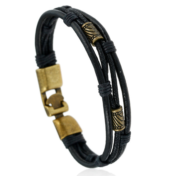 Pulsera de piel de vaca para hombre