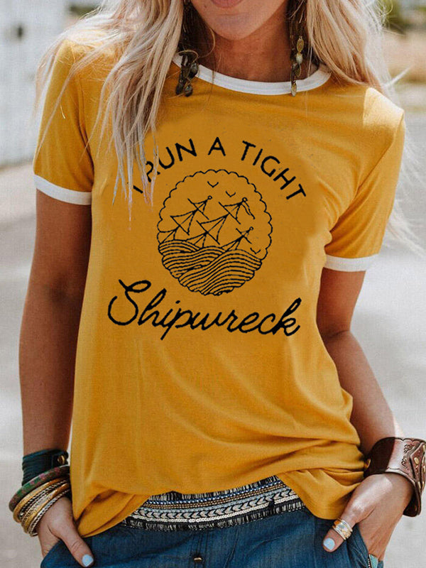 Ich führe ein enges Shipwreck Ringer Top