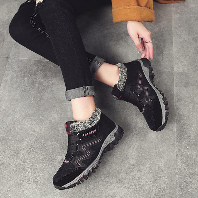 Calzado de terciopelo para mujer en esquís