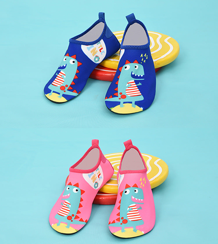 Kids Adorable Dinosaurs Quick-drying water shoes for beach pool surfing yoga exercise