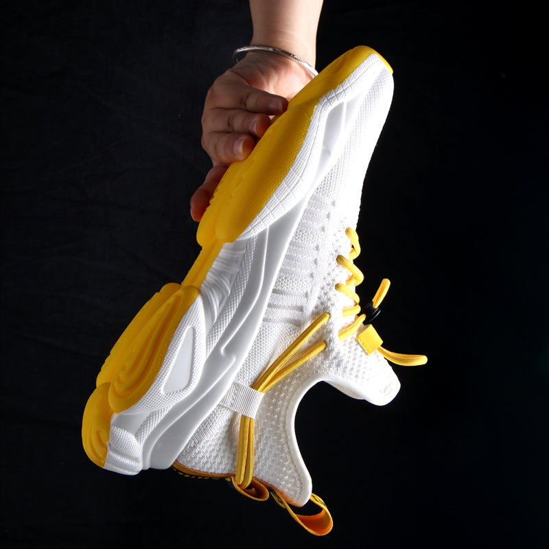 Botas de malla tejidas voladoras con cuerda