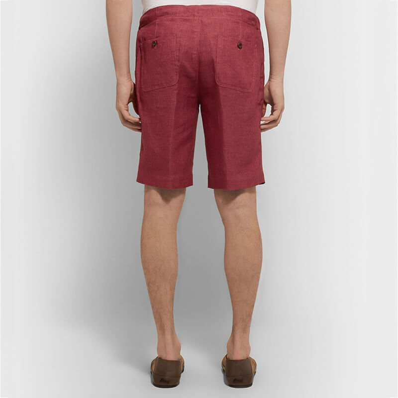 Cordones ultra suaves y cómodos de verano para hombres con cremallera, shorts de lino ecológicos