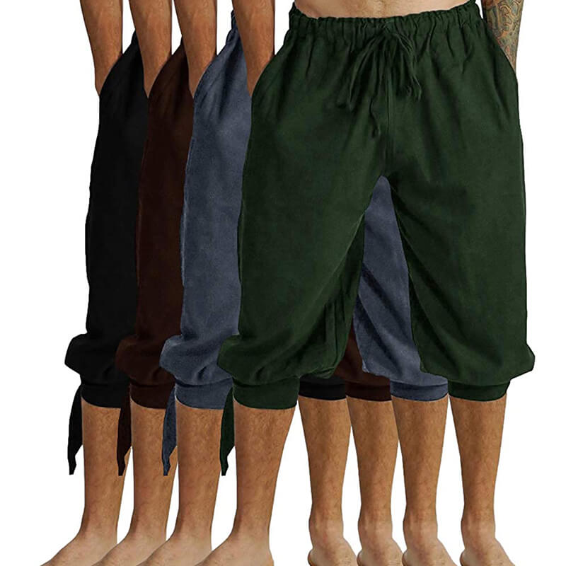 Pantalones cortos de lino de cintura elástica de cuerda suave transpirable de verano para hombres