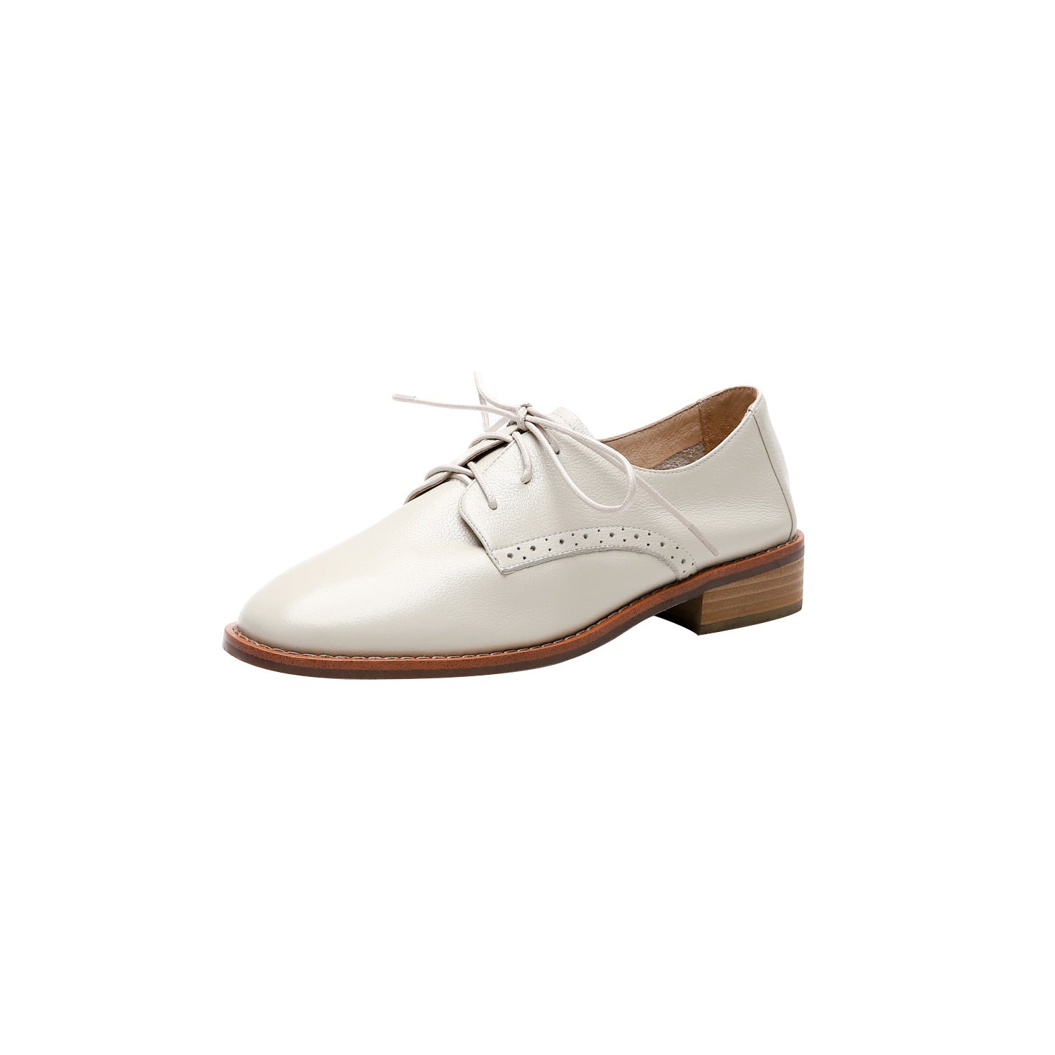 Zapatos de cuero suave blanco / negro