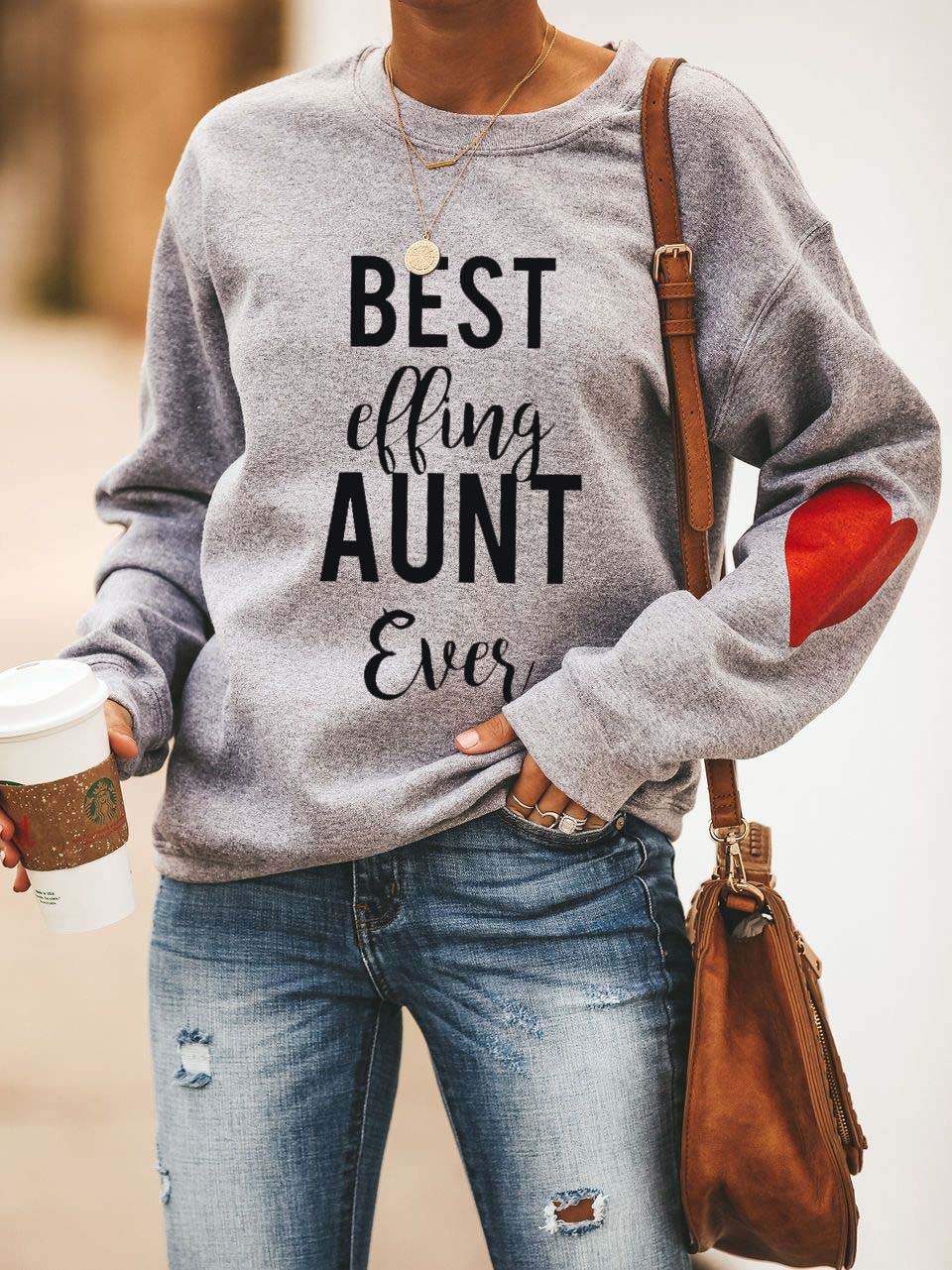 Best Effing Tante Ever Heart Design Sweatshirt
