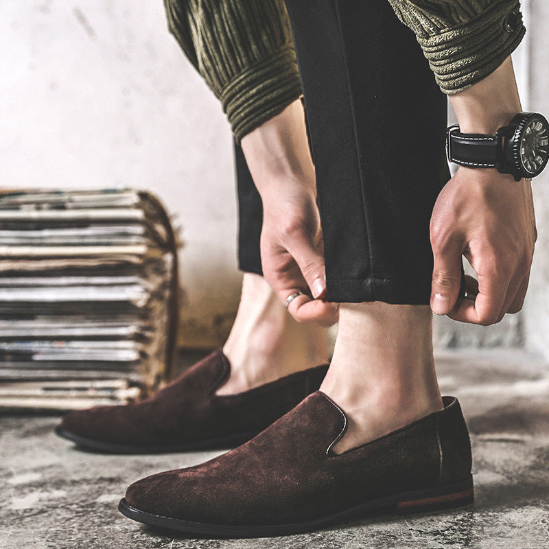 Zapatos de cuero marrón / negro / amarillo