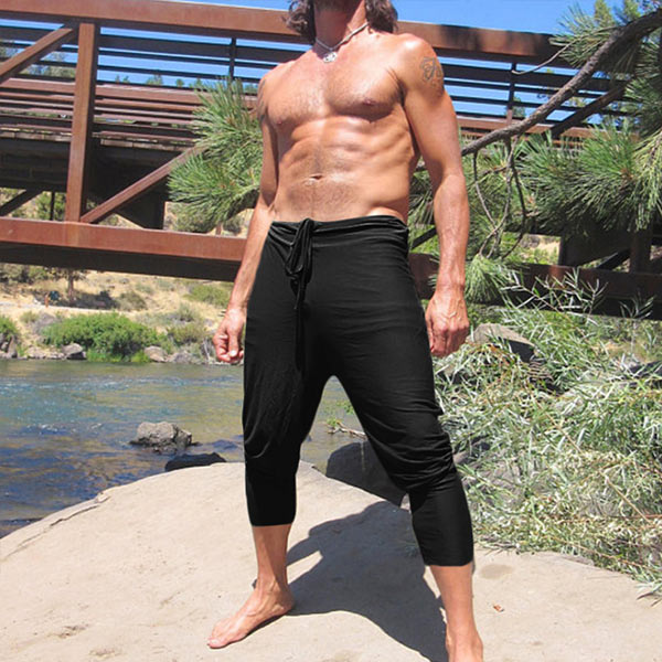 Pantalones sólidos y estrechos para hombre