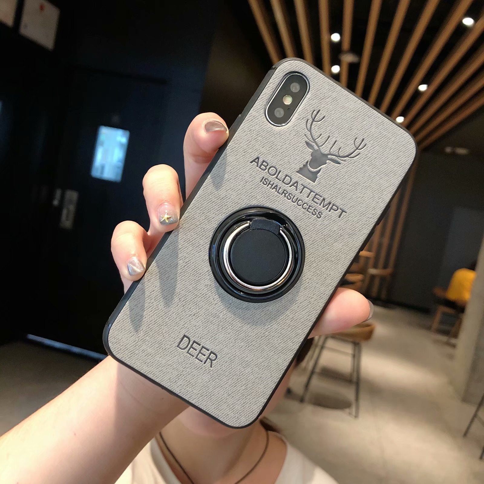 Luxury Deer Fabric Phone Case with silicone protection for iPhone 6 6S 7 8 Plus X XS XR XS MAX