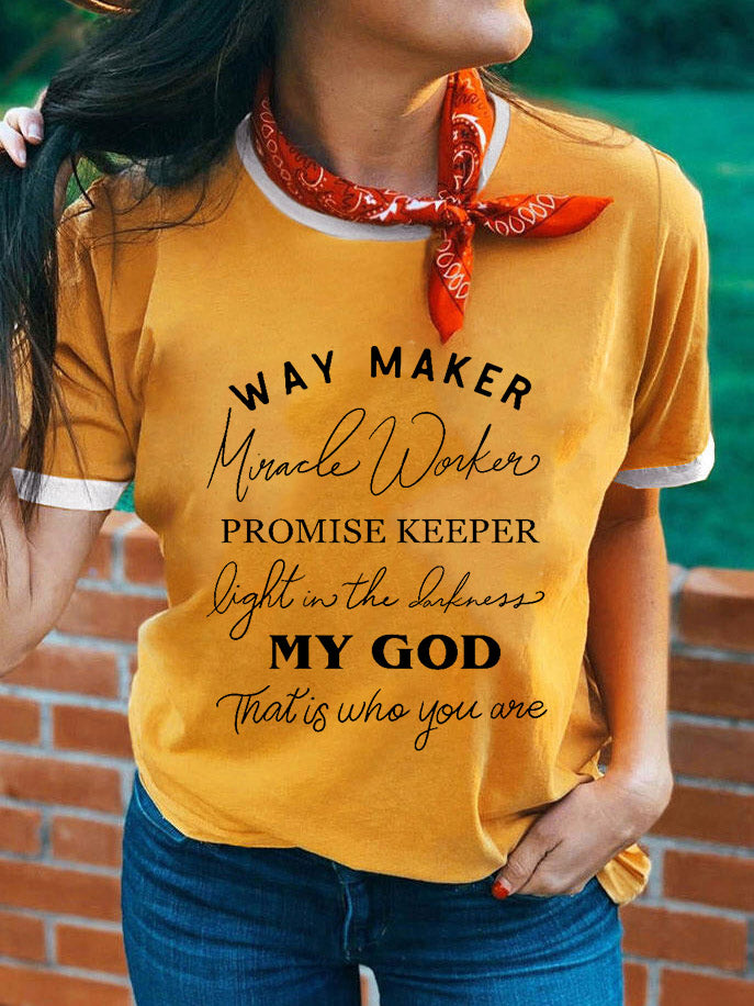 Way Maker Lyrics Faiths Kurzarm-T-Shirt