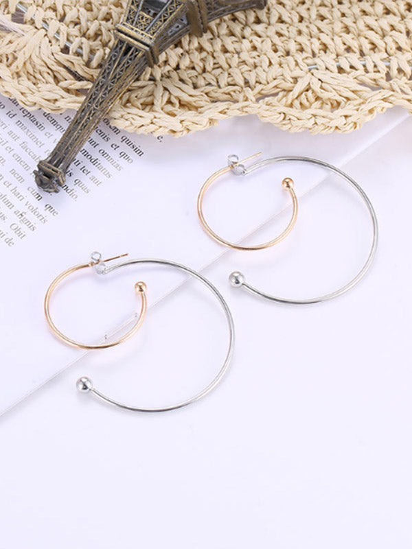 Pendientes de metal geométricos de moda para mujer