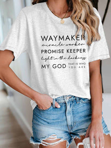 Frauen Way Maker Songtexte Faith Print T-Shirt