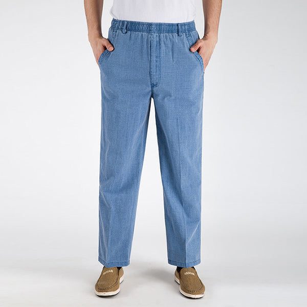 Pantalones de lino sueltos casuales para hombres