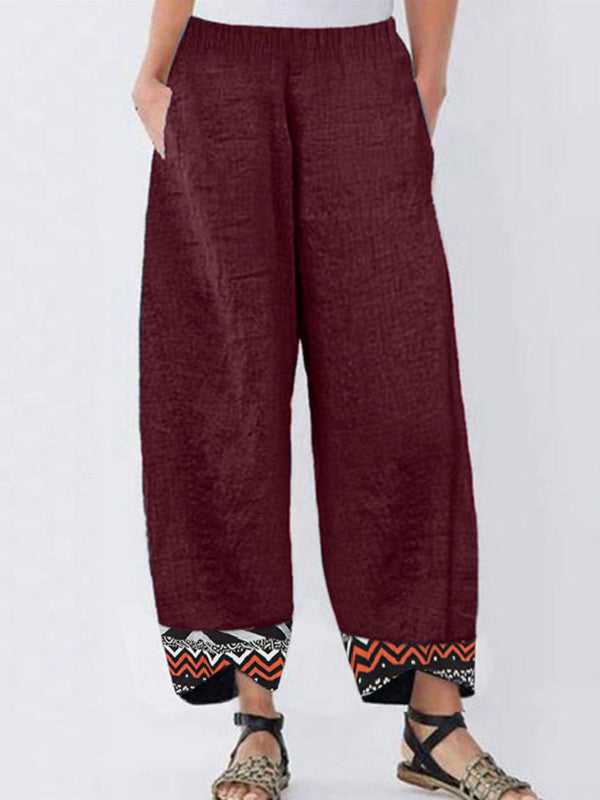 Pantalones casuales de algodón para mujer