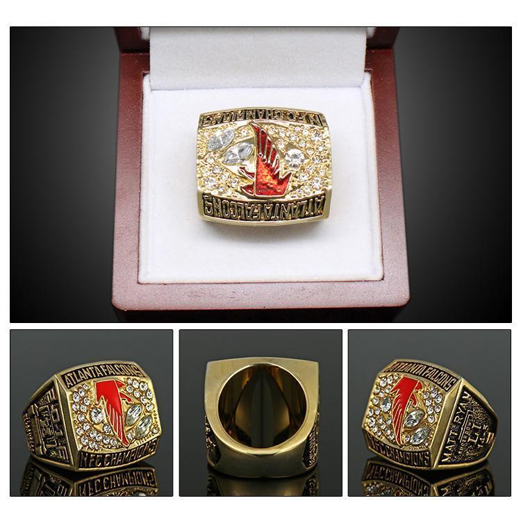 NFC 2016 Atlanta Falcons Championship Ring Holzkiste