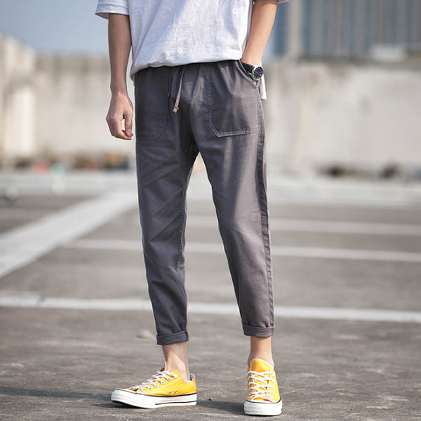 Pantalones casuales de lino para hombre