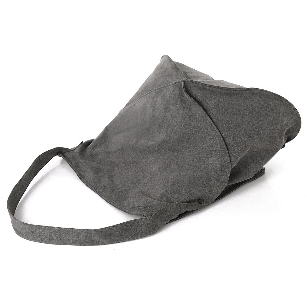 Bolso de hombro de lona casual desordenado para mujer