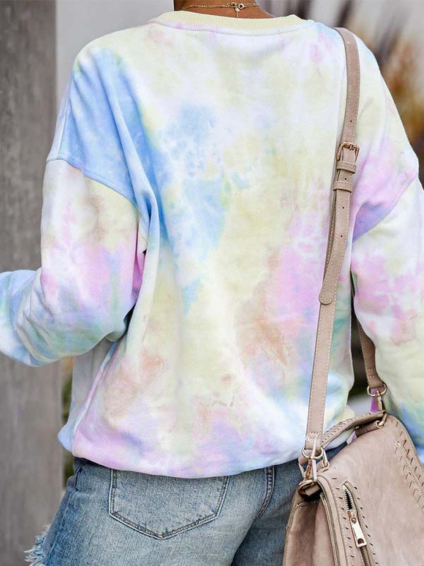 Suéter con efecto tie dye de garra blanca Solid Selters