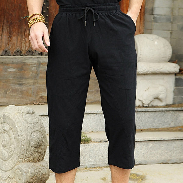 Pantalones sueltos de algodón para hombres