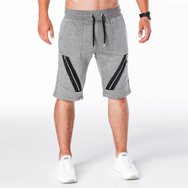 Kasdieniai vyriški šortai su dvigubu užtrauktuku