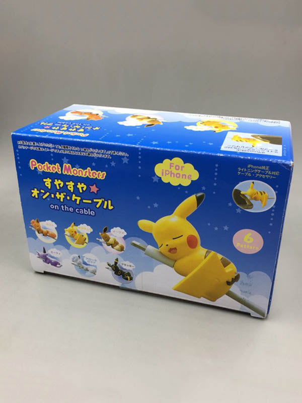 Pokemon Sleep 6pcs Cargador USB lindo Cubierta de protección de datos para iPhone Ipad