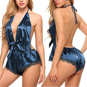 Camisón sexy con cuello en V