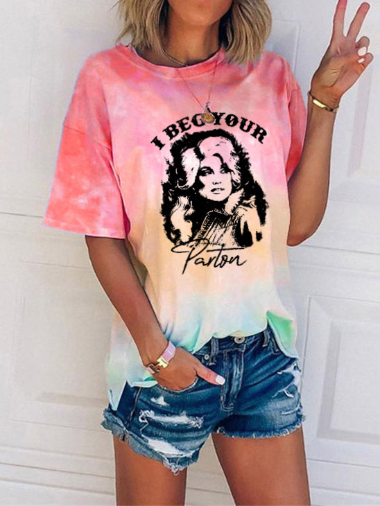 Frauen Ich bitte Ihr Parton Tie-Dye T-Shirt
