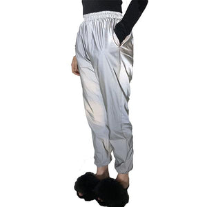 Talever Unique Cintura elástica Luminous Pants Jogger Pants